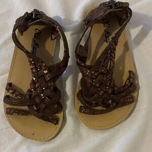 Old Navy Glittery Brown Kids Sandals